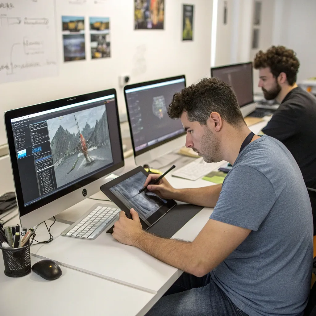 Professional Animators Crafting Designs